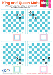 King and Queen Mate: Bingo Worksheet